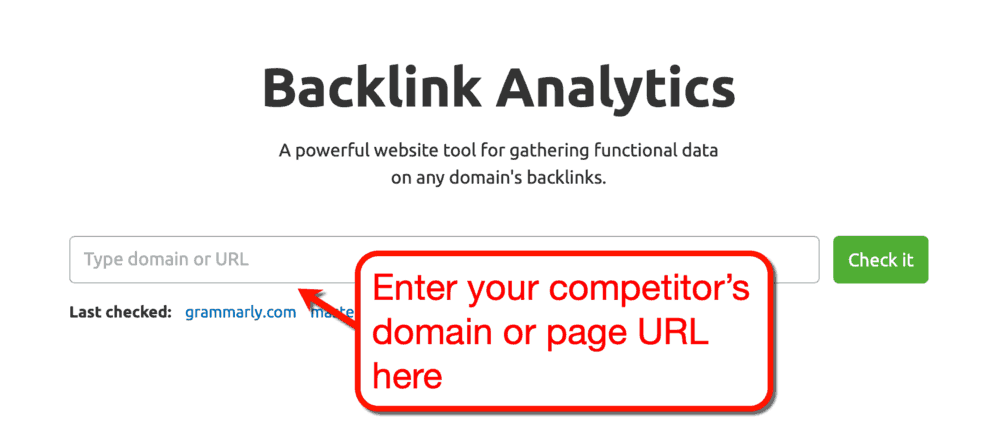 SEMrush Backlink Analytics Tool