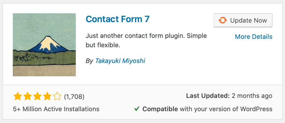 Kontaktformular 7 Plugin-Seite