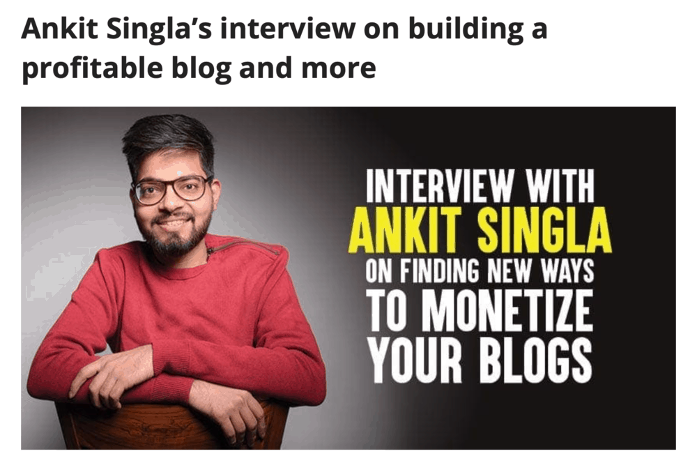 Post dell'intervista di BloggersPassion