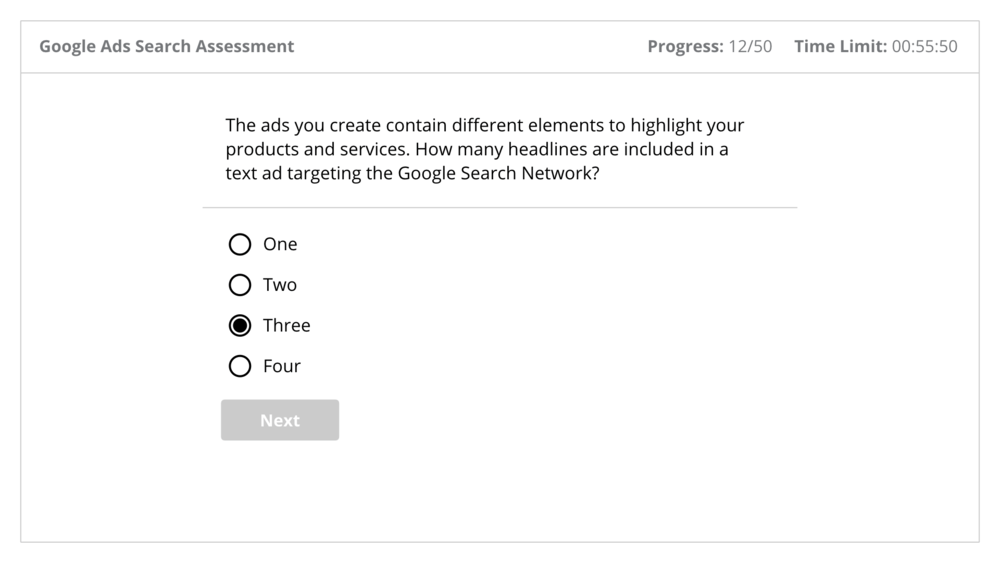 Google Skillshop sample exams