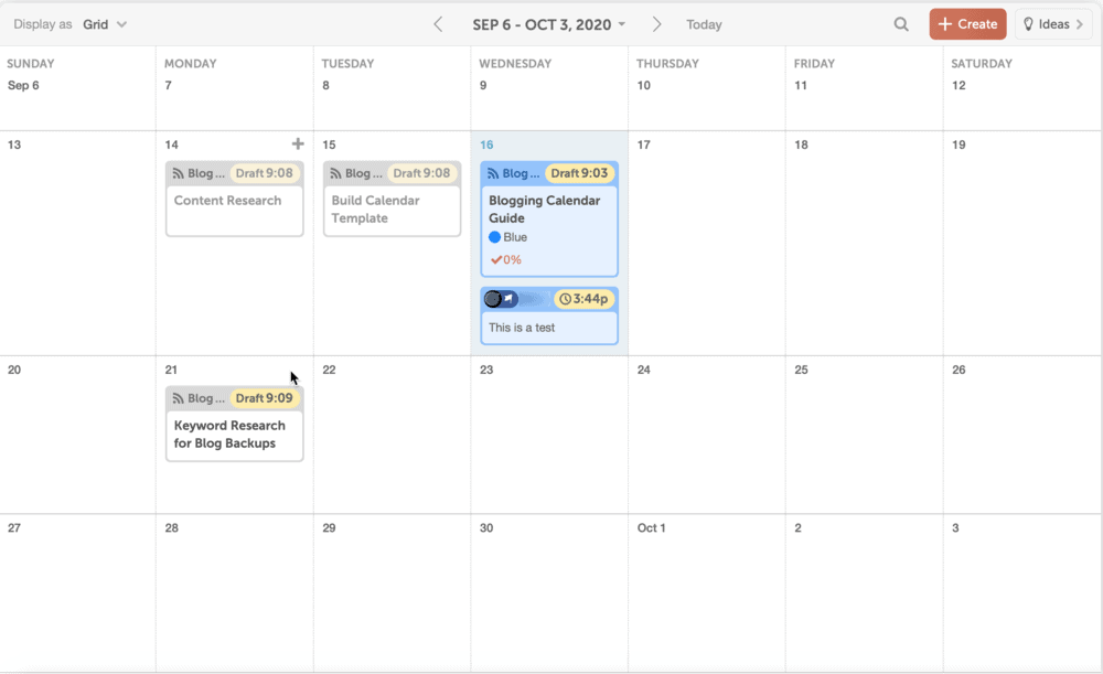 Calendarul CoSchedule