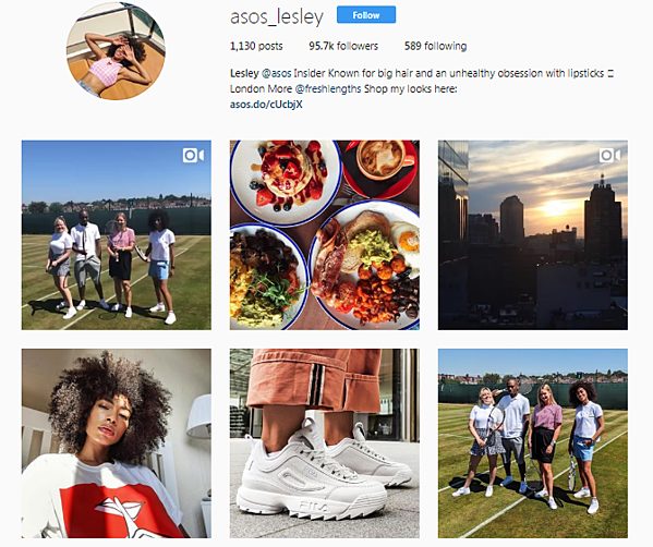 Asos, um dos principais eventos de marketing influenciador da moda on-line