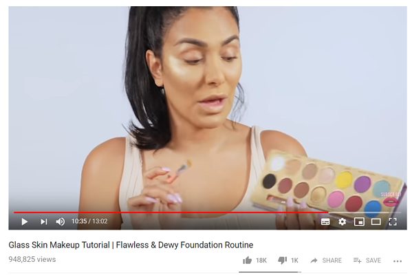 Обучающее видео по макияжу со стеклянной кожей