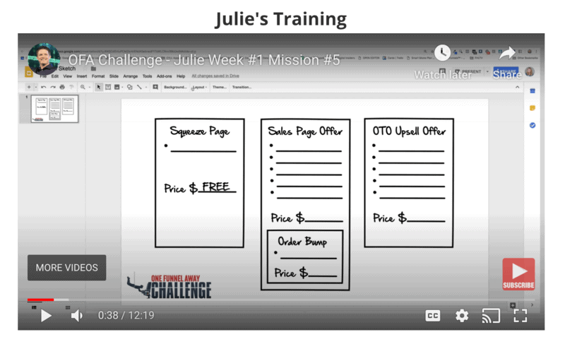 Trainingsmission von Julie