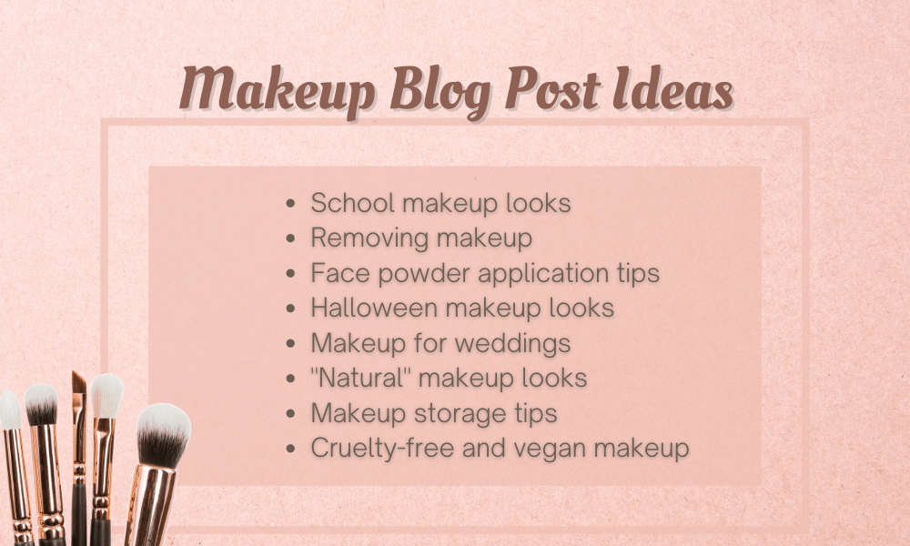 Idées d'articles de blog de maquillage