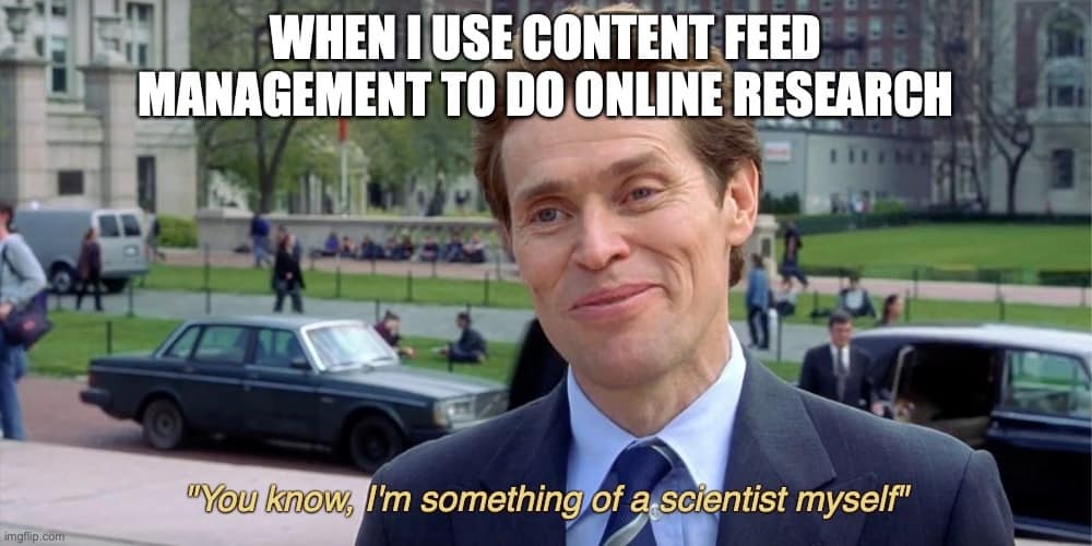 Meme de gestión de feeds de contenido