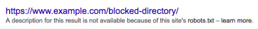 SERP indexed but robots.txt blocked