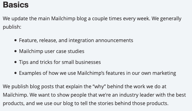 mailchimp- บล็อกสไตล์ตัวอย่าง