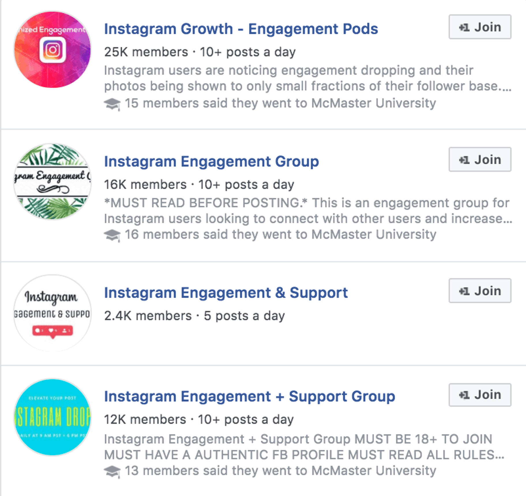 参与小组在 Instagram 上获得关注者