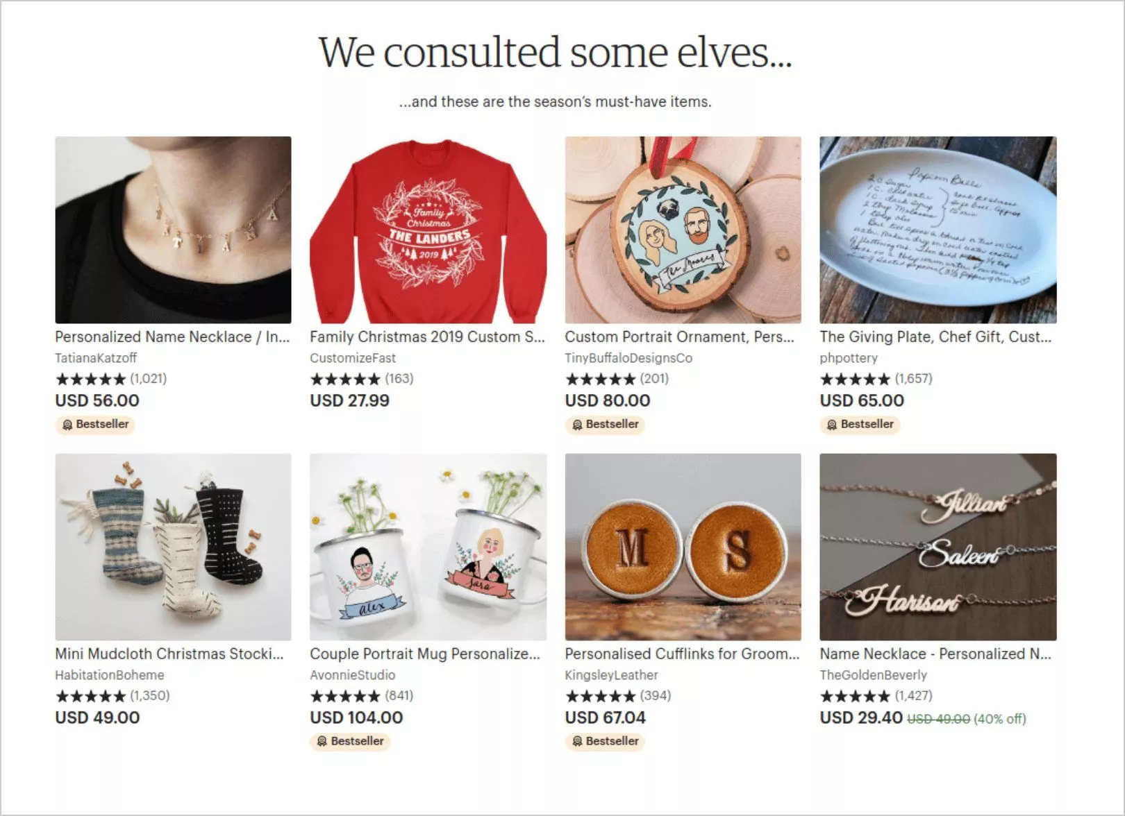 รายการที่ดูแลจัดการ Etsy