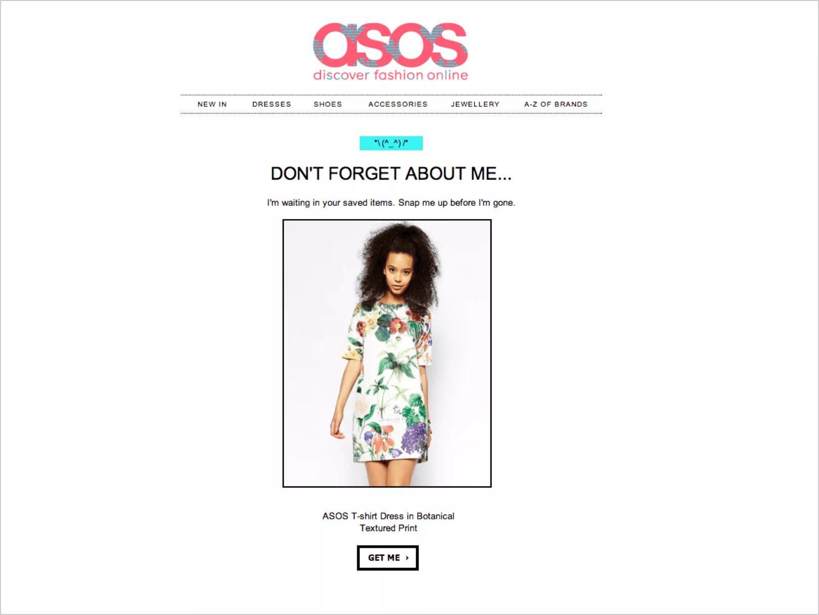 แคมเปญการตลาดทางอีเมลของ asos