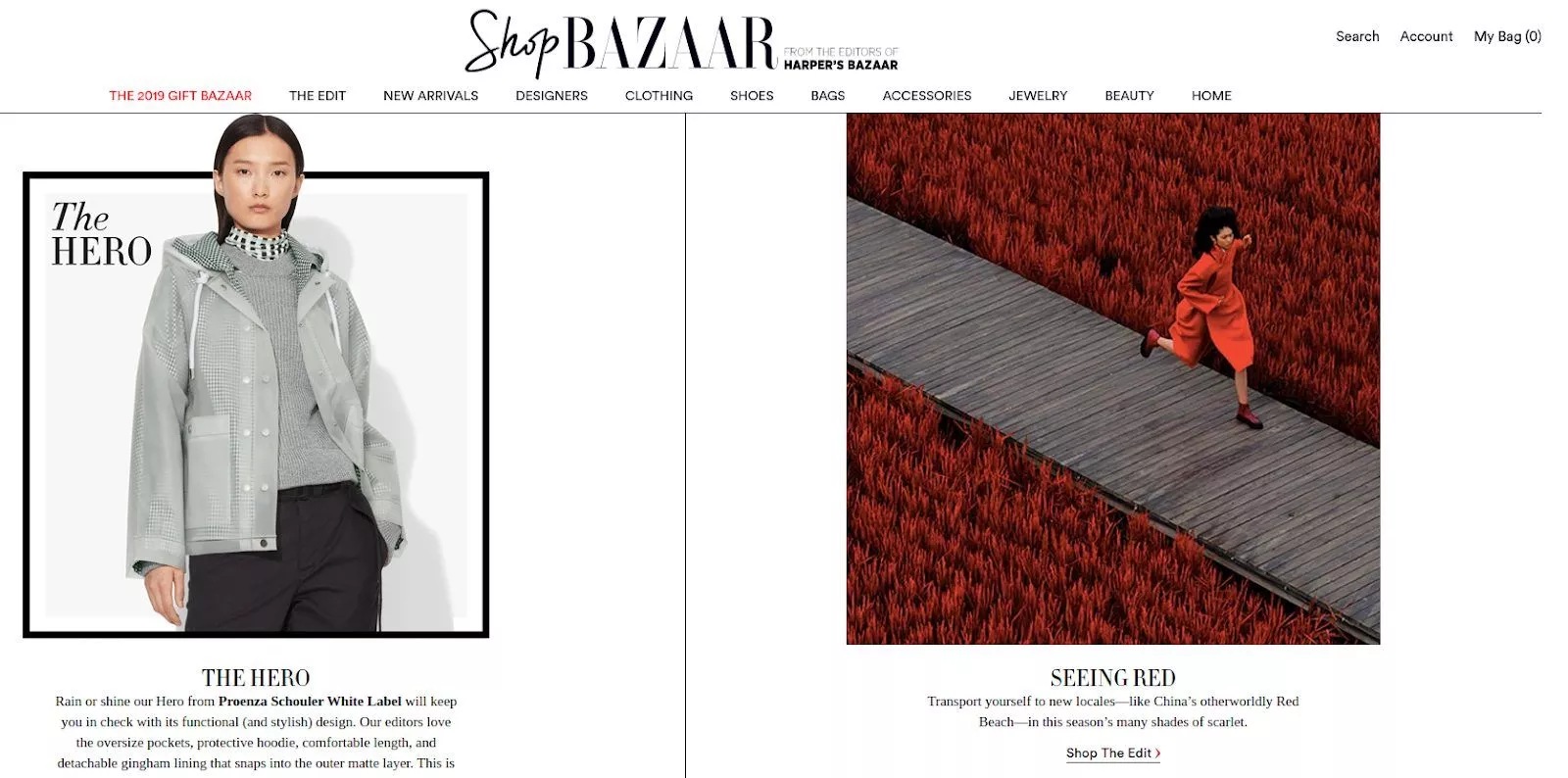 موقع إلكتروني بسيط ومسطح من Shop Bazaar