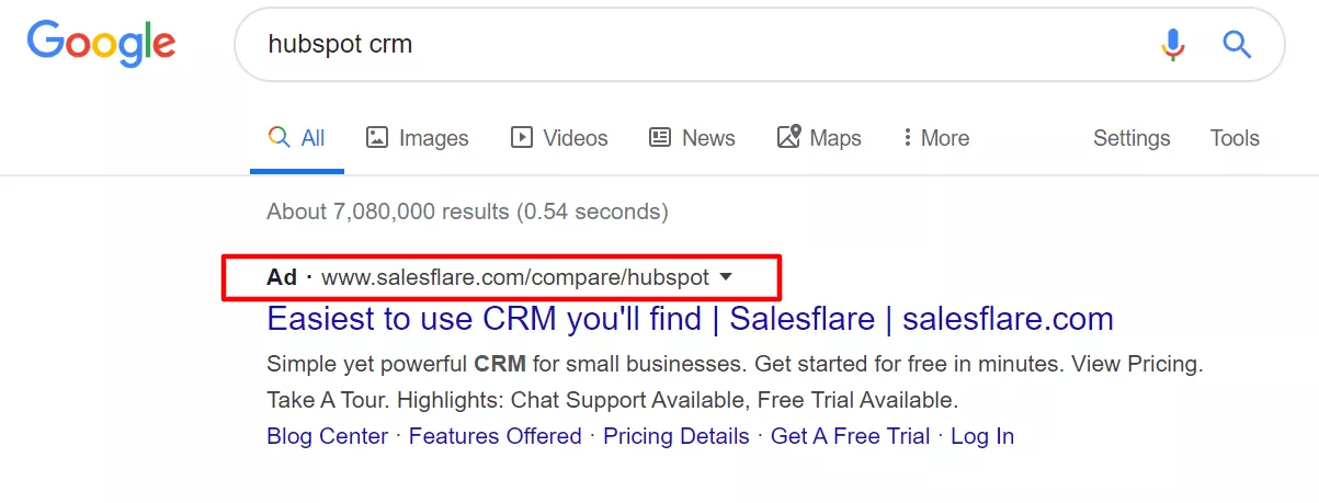 การเสนอราคาคำหลักที่แข่งขันได้ของ hubspot