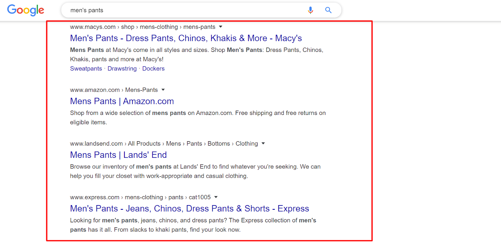 wyszukiwanie produktów serp