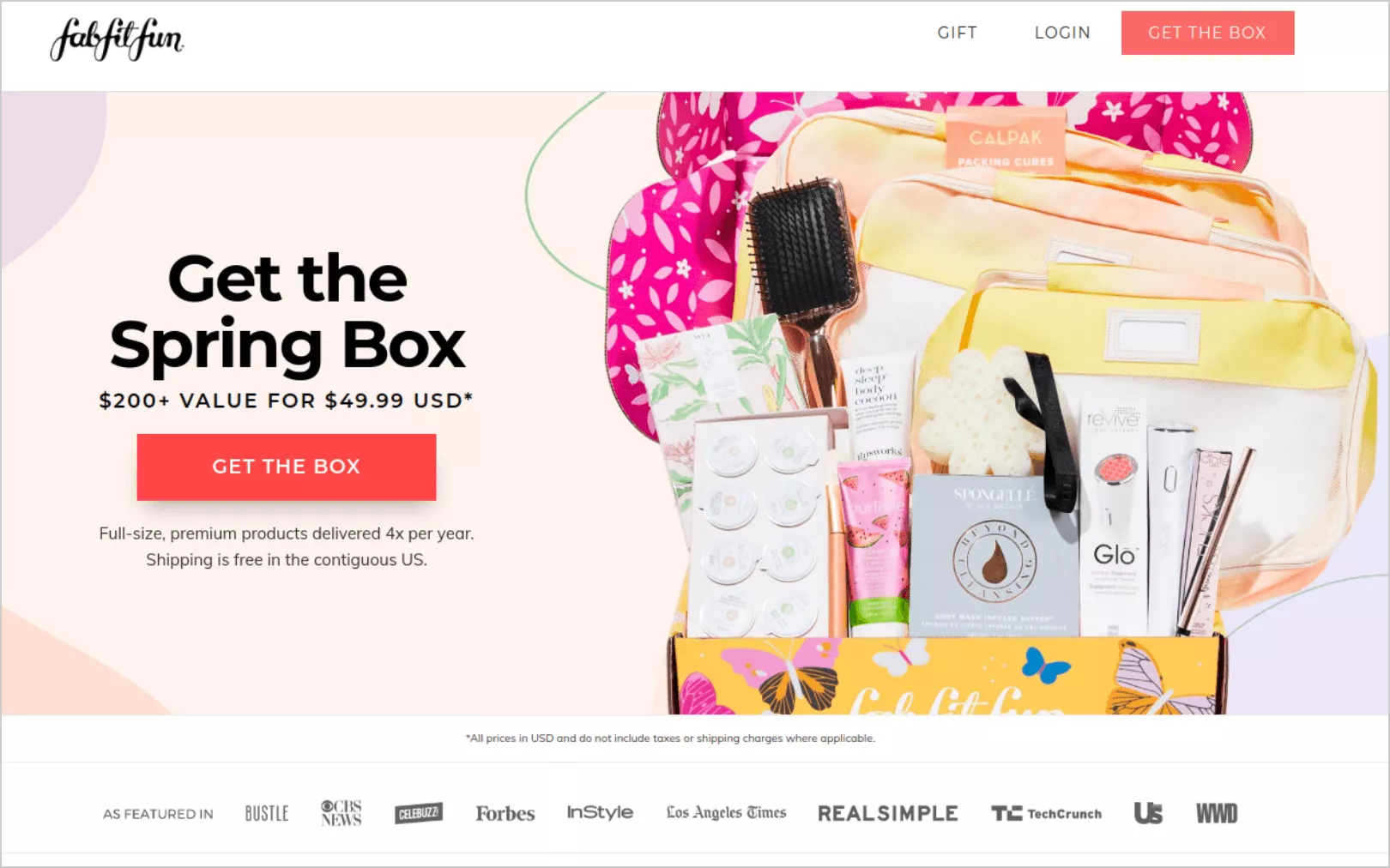 FabFitFunランディングページ