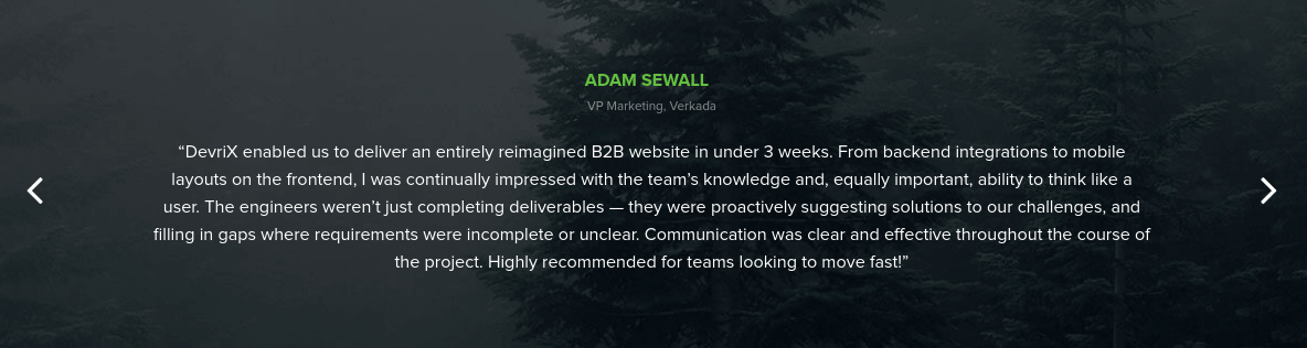 Témoignages DevriX Adam Sewall