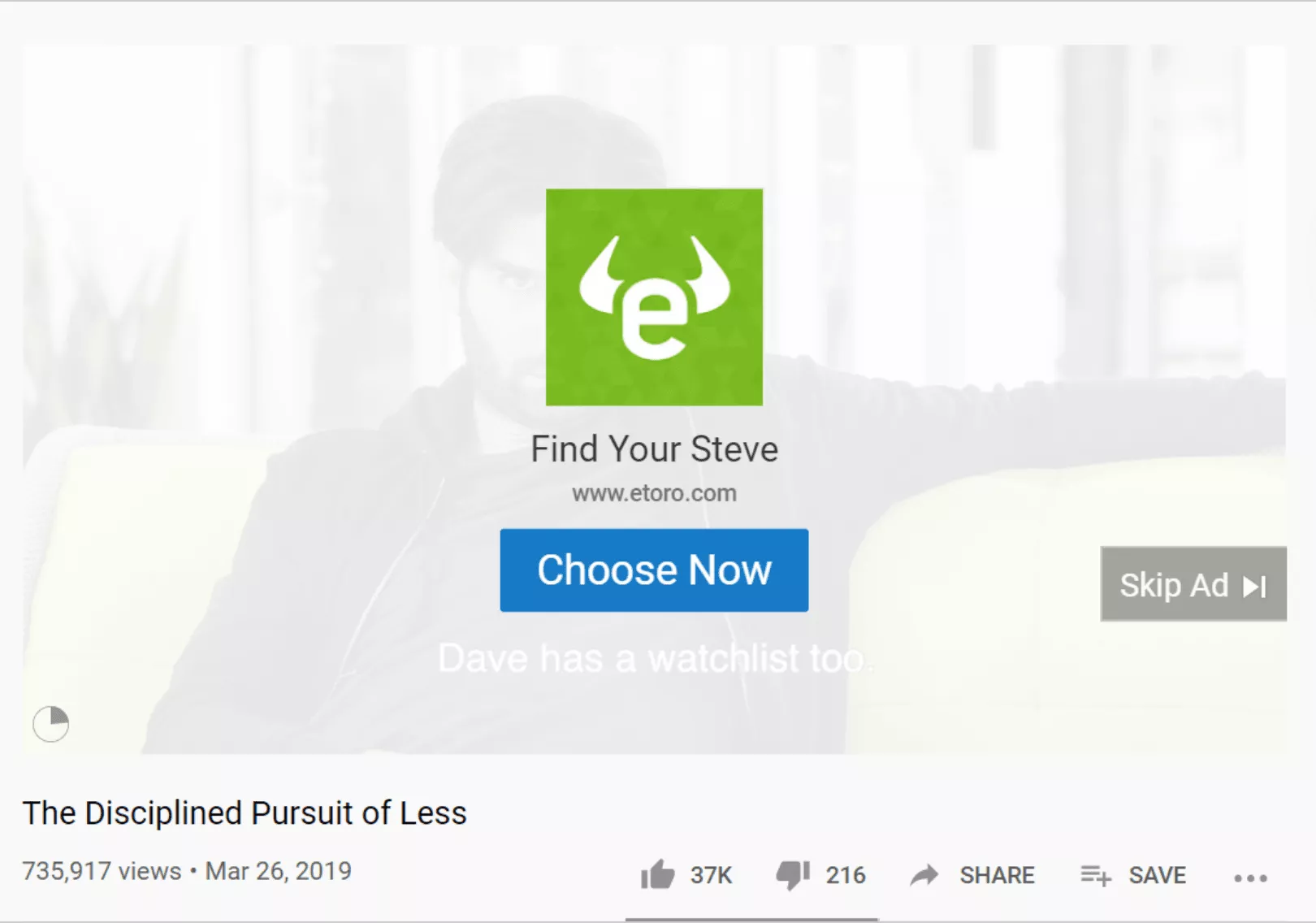 Etoro Facebook Video Ad