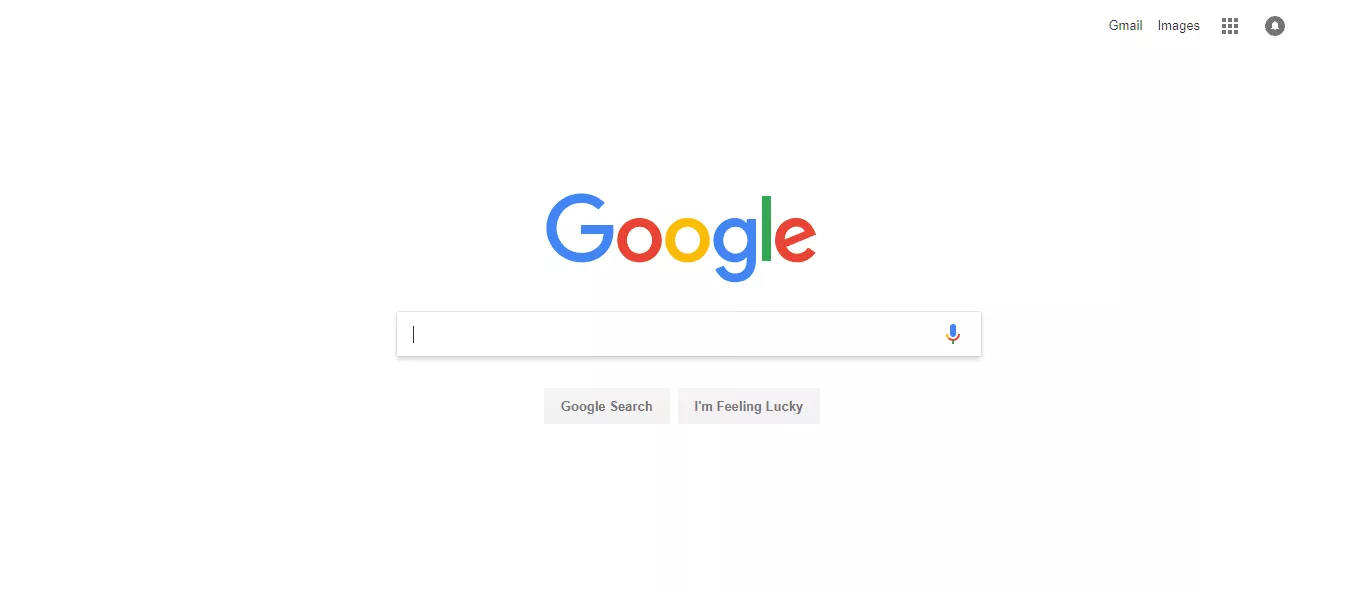 يستخدم Google مسافة بيضاء