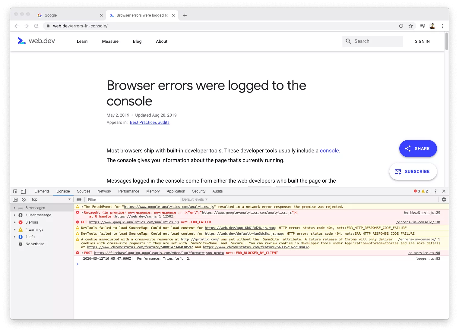 Console DevTools 2