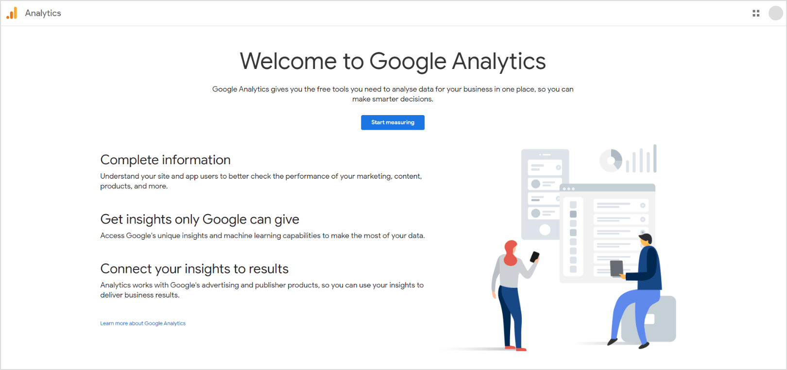 Google-Analytics-Pagina principală