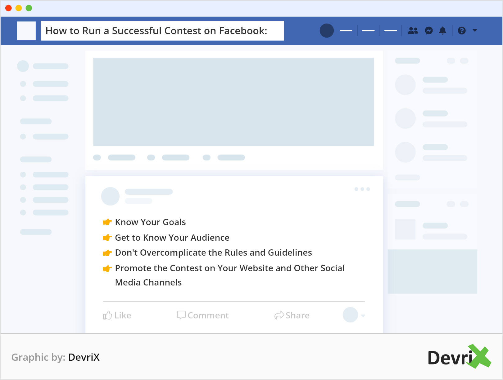 Проведите конкурс на своей странице в Facebook и перенаправьте на свой сайт