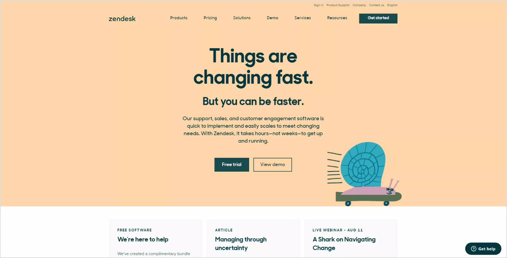 endesk é um bom exemplo de design de site B2B