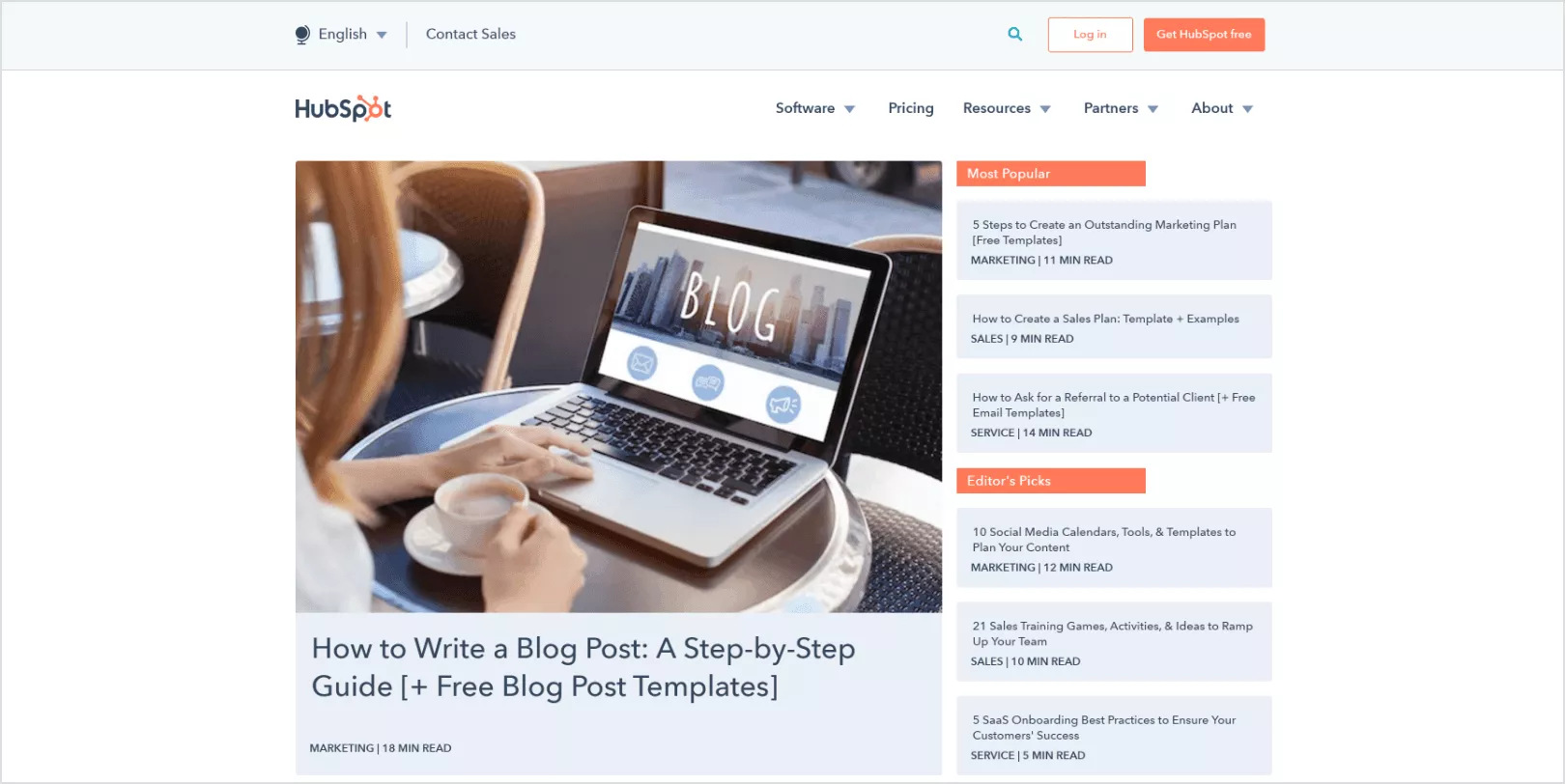 Hubspot é um ótimo exemplo desses conceitos colocados em prática