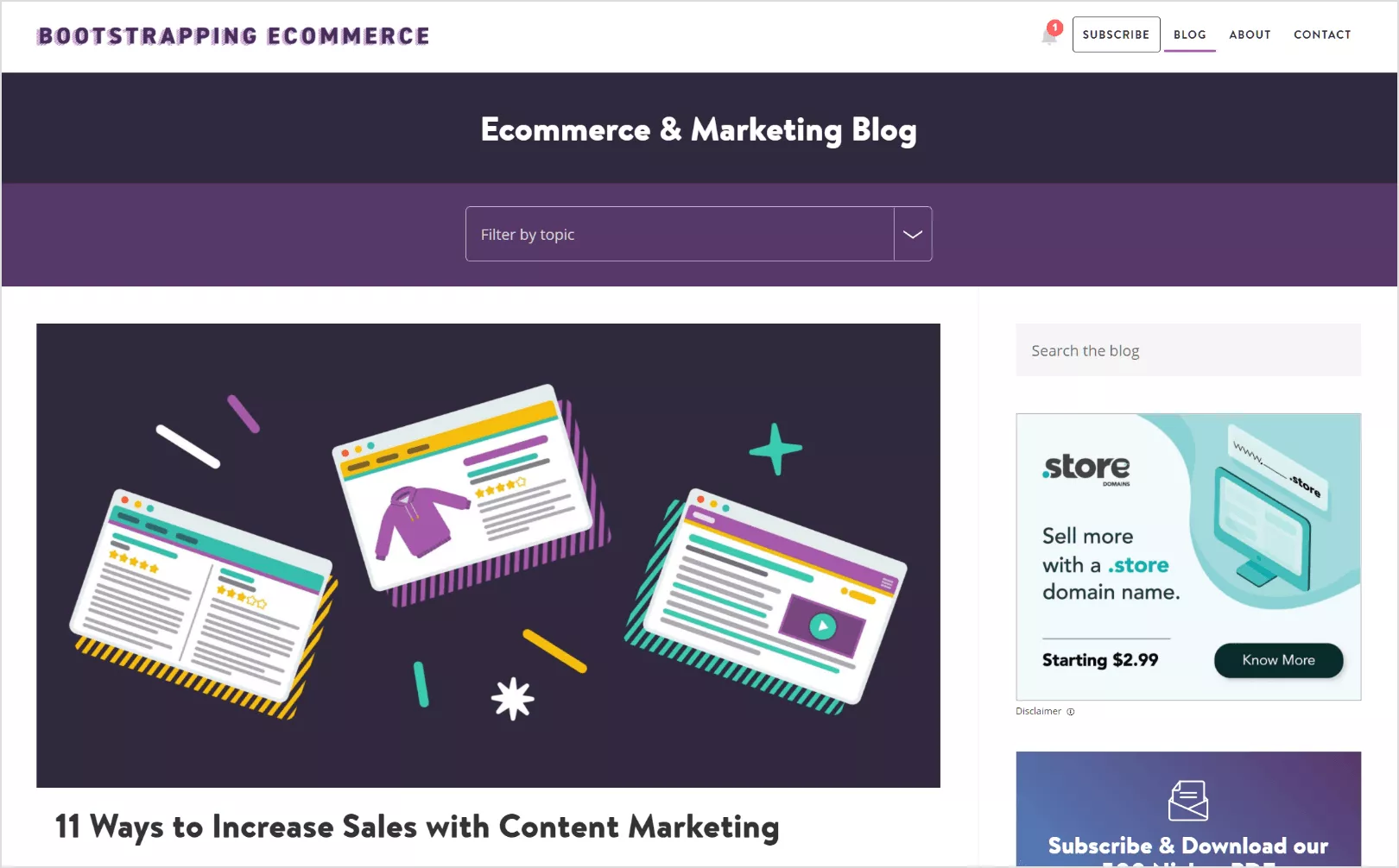 Bootstrapping e-commerce