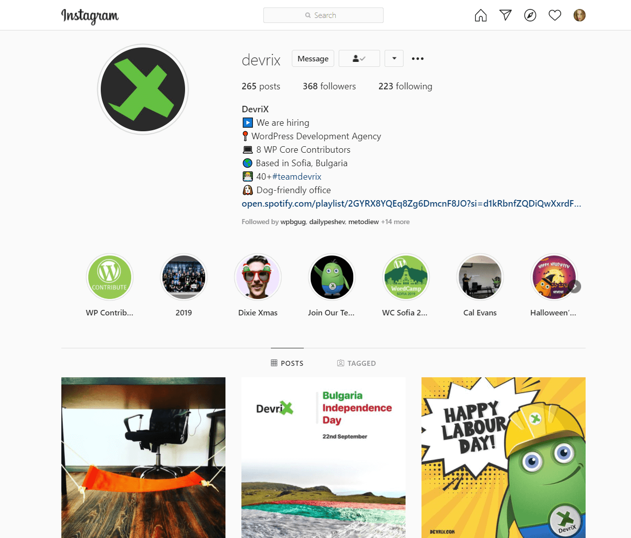 profil Instagram devrix