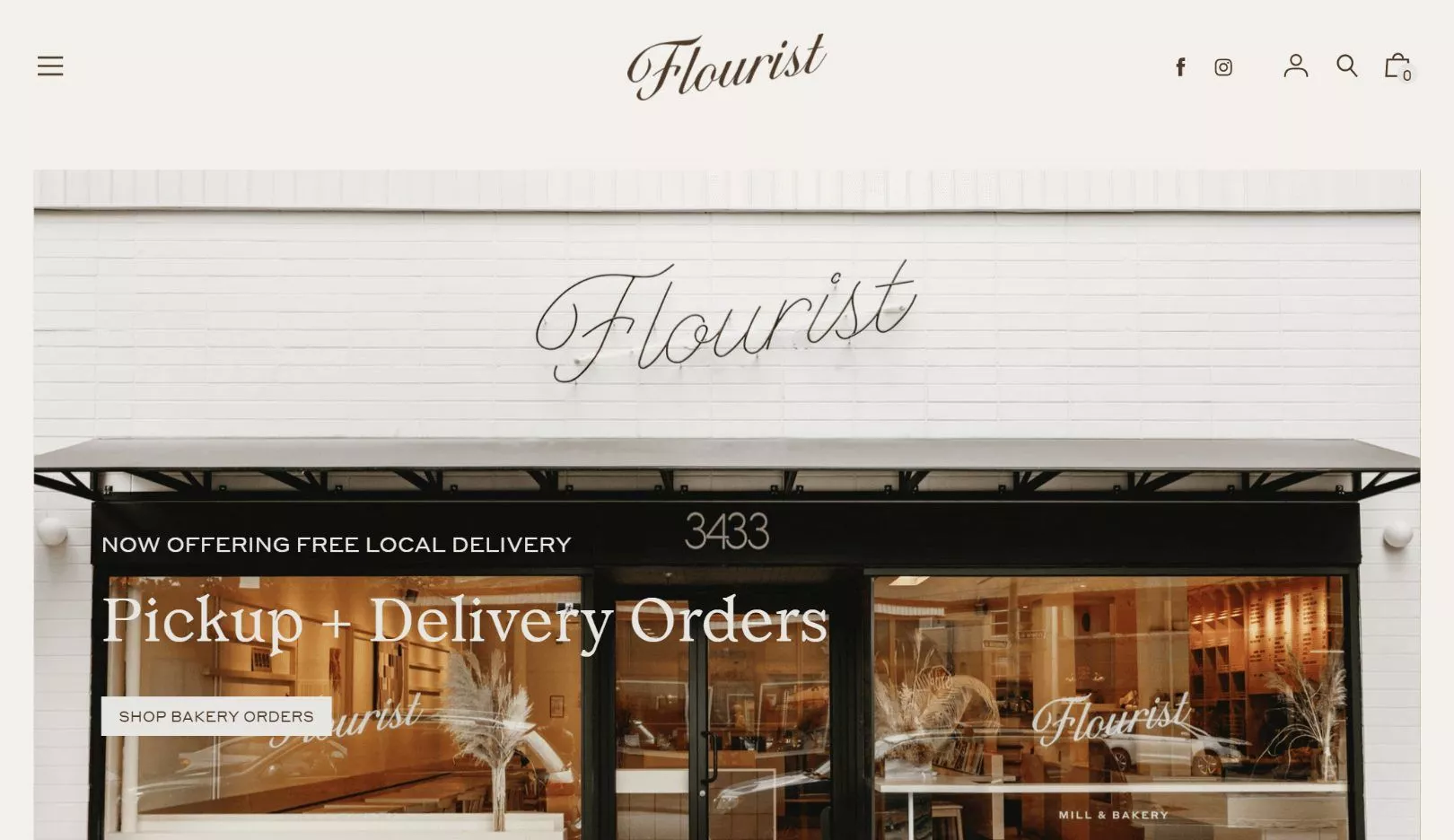 موقع ويب الصفحة الرئيسية لبائع الزهور