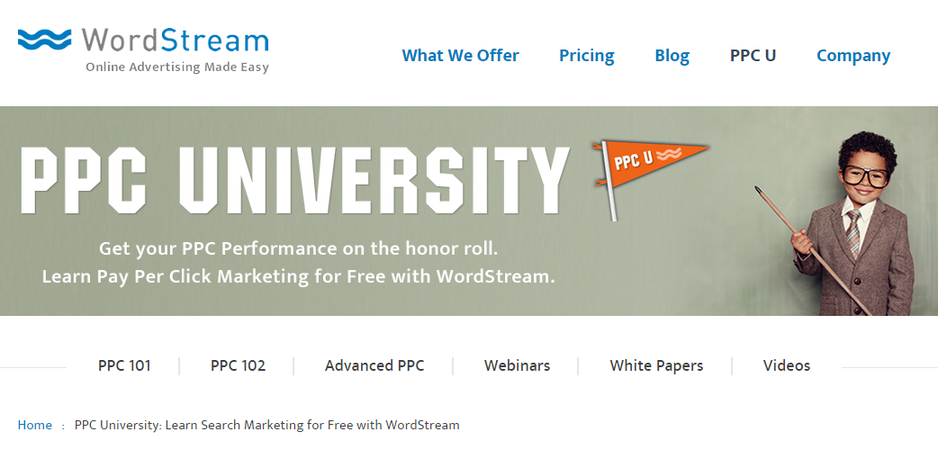วิธีเรียนรู้ AdWords โดยไม่ต้องได้รับการรับรอง WordStream PPC U