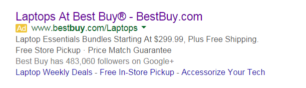 أخطاء AdWords في إعلان Best Buy