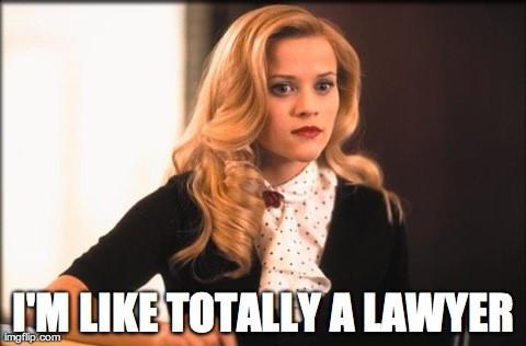 GIF di marketing dello studio legale di Legally Blonde "Sono un avvocato totalmente"