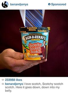 iklan instagram ben and jerry's anchorman