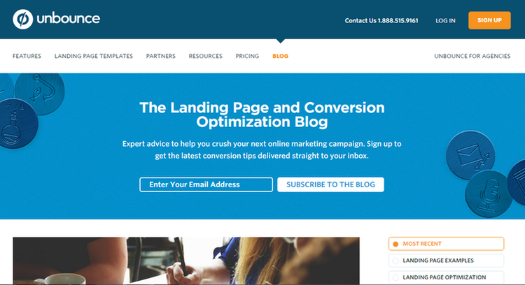 أخبار التسويق Unbounce