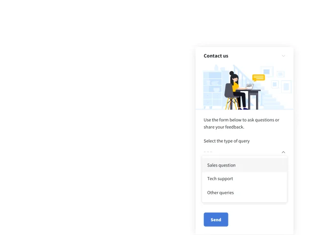 Kontaktformular Beispiel mit Dropdown-Menü