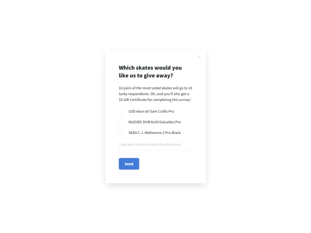 Getsit; widget de pesquisa de controle com um elemento de jogo de loteria para ele