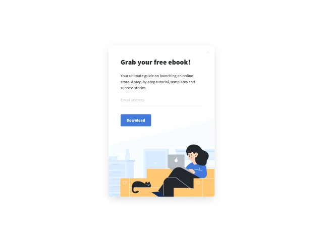 Ein Exit-Intent-Popup mit Lead-Magnet zum Anbieten nach einem Kauf