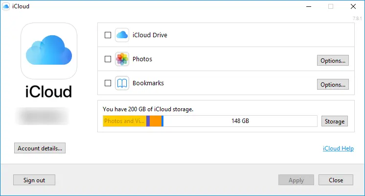 icloud sync windows