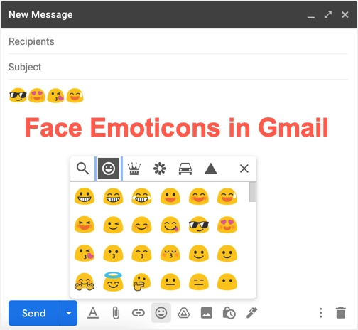 Смайлики в Gmail