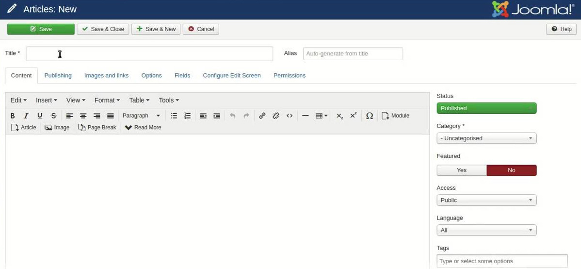 Joomla 文章