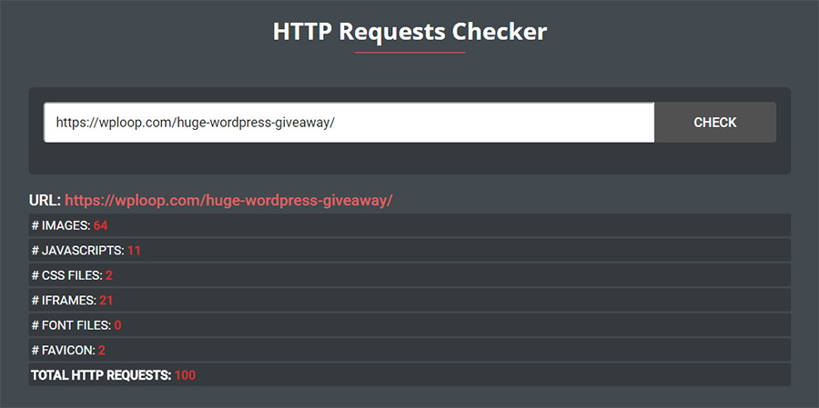 Verificador de solicitações HTTP