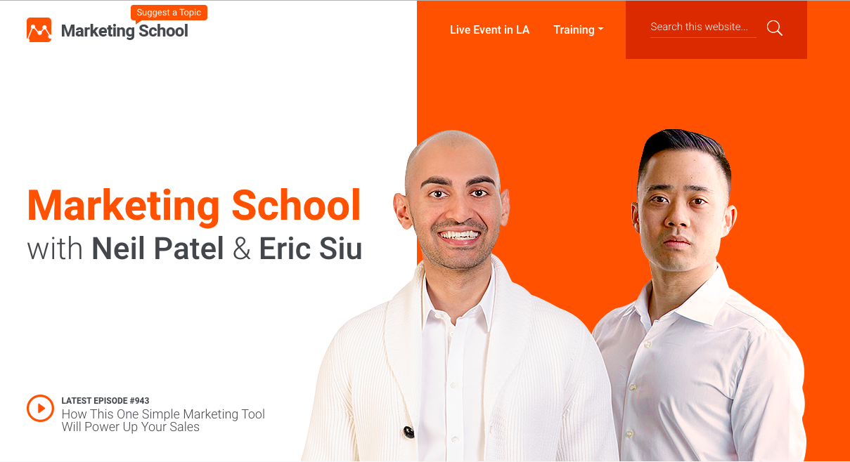 Sekolah Pemasaran dengan Neil Patel dan Eric Siu
