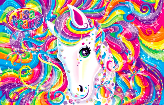Lisa Frank Mendesain unicorn