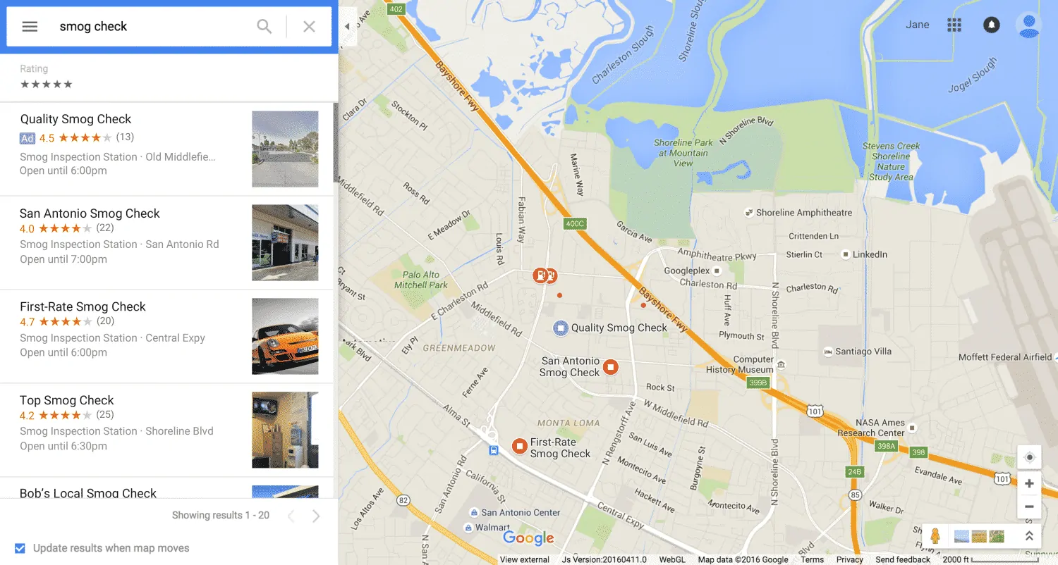 google maps local ads