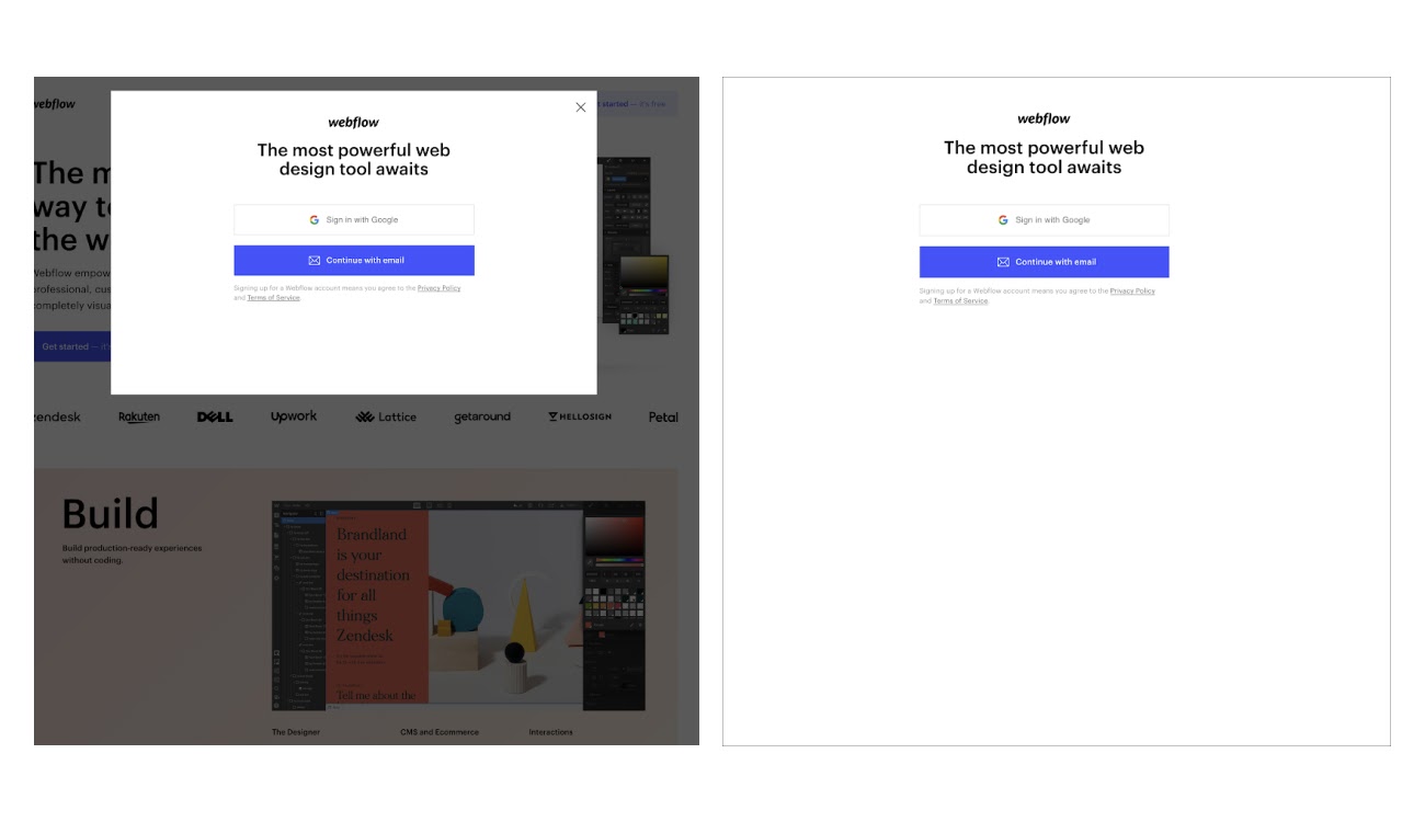 webflowサインアップcta