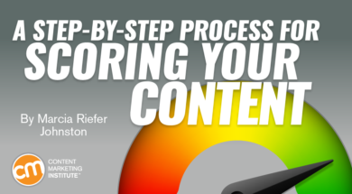 processo passo a passo de pontuação de conteúdo